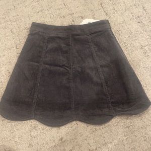 Dark Grey Corduroy Skirt